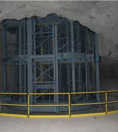 Gaiola de eixo de alta velocidade com guia e elevador de mercadorias gigante bontuns na mineração